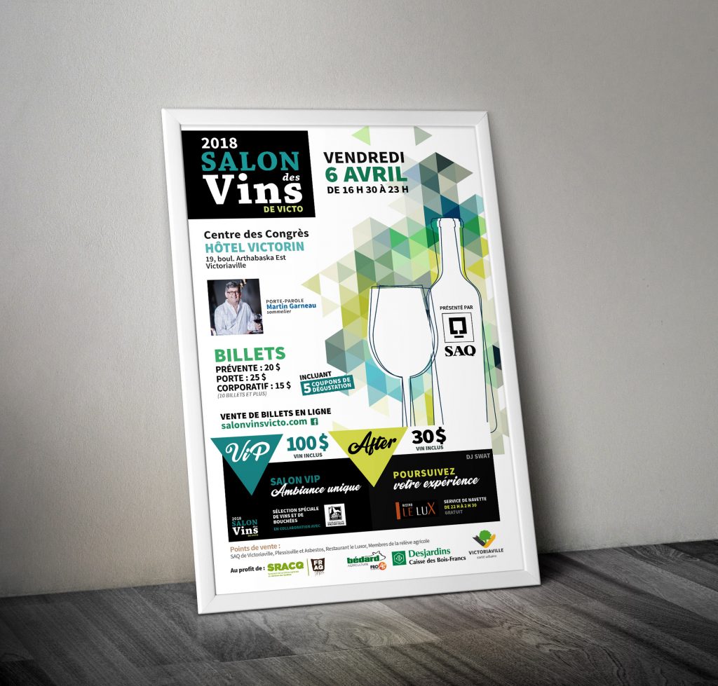 Salon des vins de Victoriaville - Affiche publicitaire